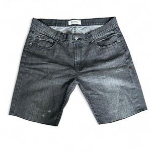 Dressmann black wash denim shorts